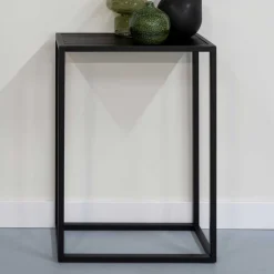 Wohnen 66x90x30cm Konsolentisch in Schwarz - Etienne