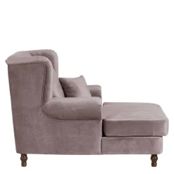 Wohnen Sessel & Hocker|Sessel*XXL Ohrenbackensessel in Rosa Samtvelours - Scolari