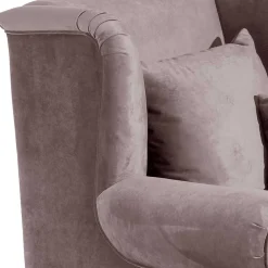 Wohnen Sessel & Hocker|Sessel*XXL Ohrenbackensessel in Rosa Samtvelours - Scolari