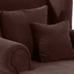 Wohnen XXL Polstersessel in Braun Velours - Snoud