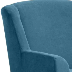 Wohnen Sessel & Hocker*XXL Sessel in Petrol Blau & Buche Natur - Mexica