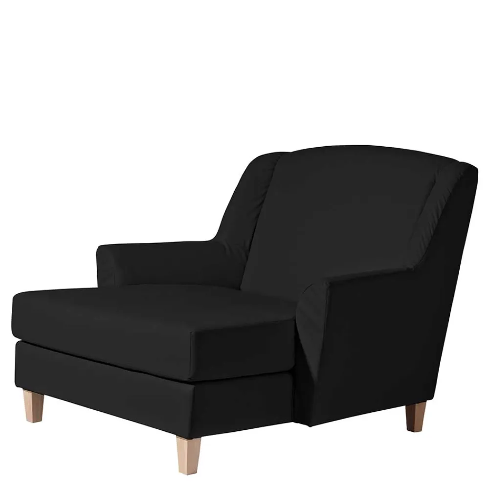 Wohnen Sessel & Hocker|Sessel*XXL Sessel in Schwarz und Buche - Presto