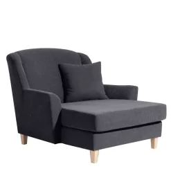 Wohnen XXL Velours Sessel in Anthrazit - Renero