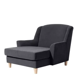 Wohnen XXL Velours Sessel in Anthrazit - Renero