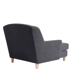 Wohnen XXL Velours Sessel in Anthrazit - Renero