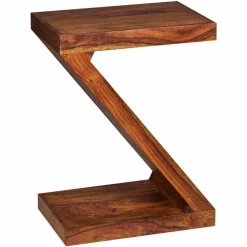 Wohnen Z-Design Beistelltisch Hoslo aus Holz mit Klarlack