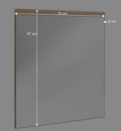 Wohnen Zeitloser Wandspiegel 75x87x2 cm - Nusenia