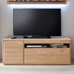 Wohnen Zeitloses TV Element in Eiche Bianco - Vernella