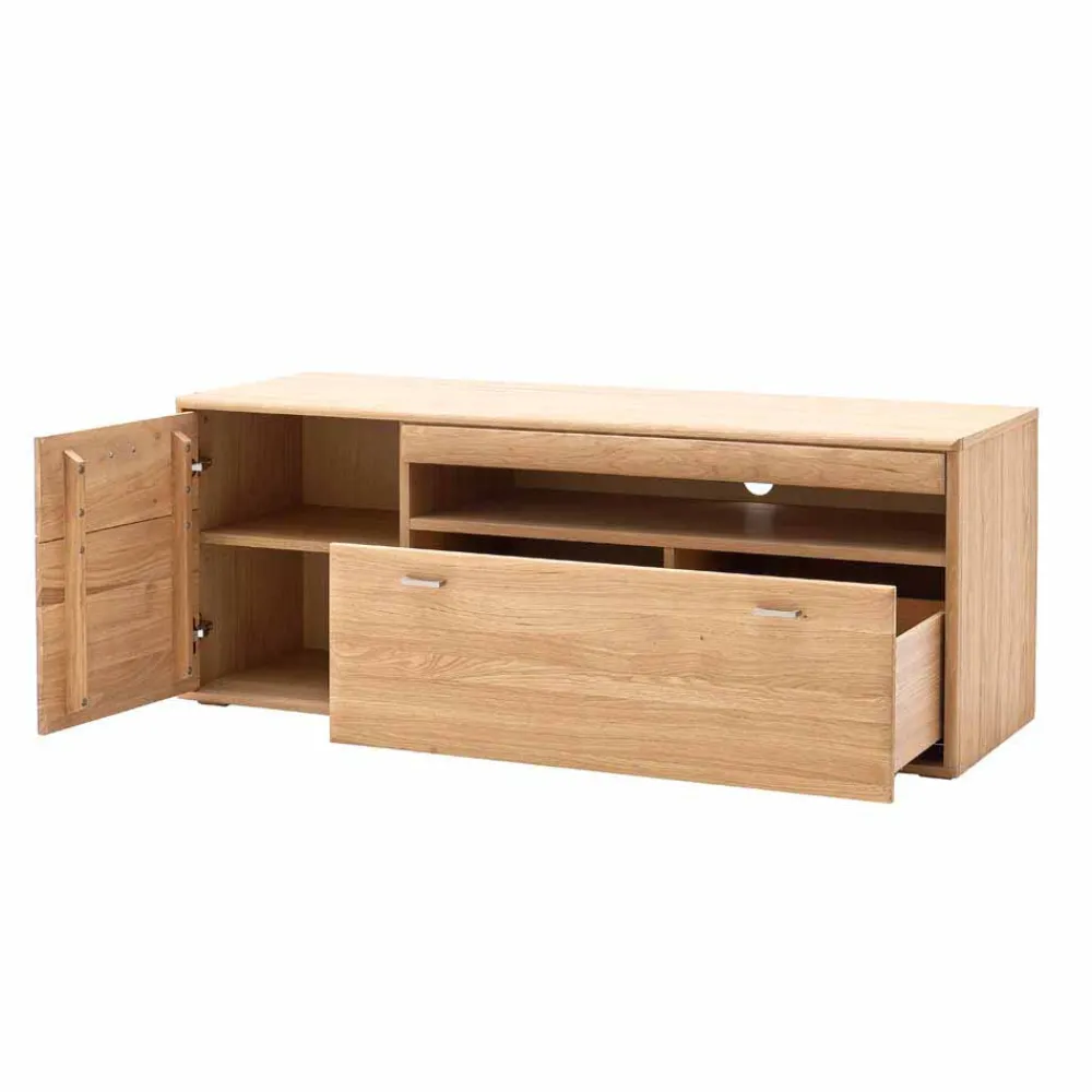 Wohnen Zeitloses TV Element in Eiche Bianco - Vernella