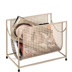 Wohnen Retro Möbel*Zeitungsständer aus Stahl in Gold - Cinema