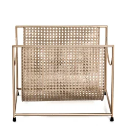 Wohnen Retro Möbel*Zeitungsständer aus Stahl in Gold - Cinema