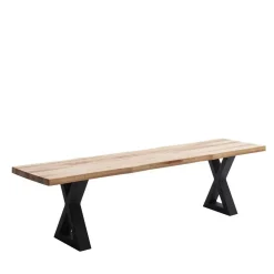 Wohnen Zerreiche Esszimmerbank mit Baumkanten - Lagon