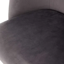 Wohnen Zwei Esstischstühle in Grau Samt - Antonio (2er Set)