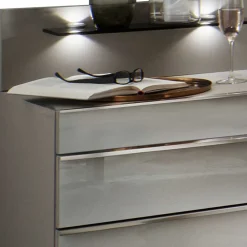 Wohnen Zwei Nachtkommoden mit Wandpaneel - Tumiva (2er Set)