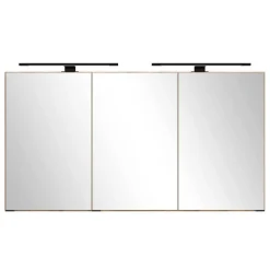 Wohnen Badezimmer Komplett*Zweifach-Waschtisch und Spiegelschrank - Crystoga (zweiteilig)