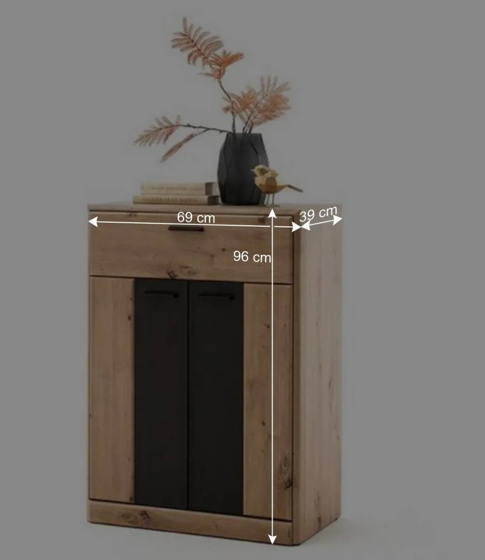 Wohnen Diele Komplett*Zweifarbige Flurmöbel im Set - Larinca (fünfteilig)