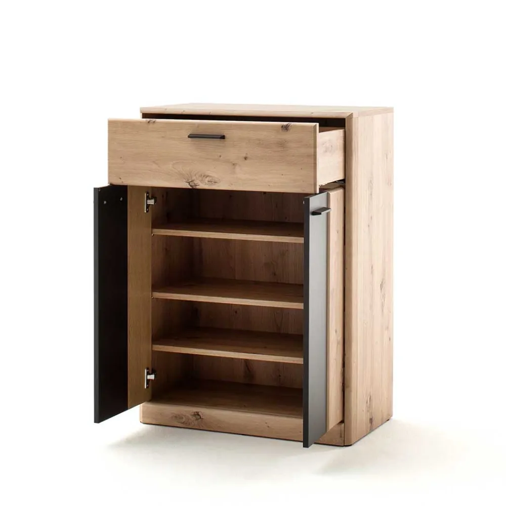 Wohnen Diele Komplett*Zweifarbige Flurmöbel im Set - Larinca (fünfteilig)