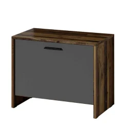 Wohnen Schuhschränke|Garderobenbänke*Zweifarbige Garderobenbank in Altholz Optik - Oktaria