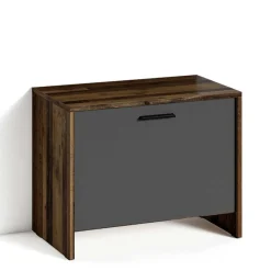 Wohnen Schuhschränke|Garderobenbänke*Zweifarbige Garderobenbank in Altholz Optik - Oktaria