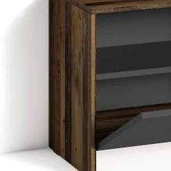 Wohnen Schuhschränke|Garderobenbänke*Zweifarbige Garderobenbank in Altholz Optik - Oktaria