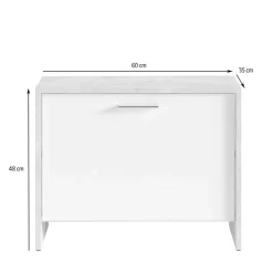 Wohnen Schuhschränke|Garderobenbänke*Zweifarbige Garderobenbank in Altholz Optik - Oktaria