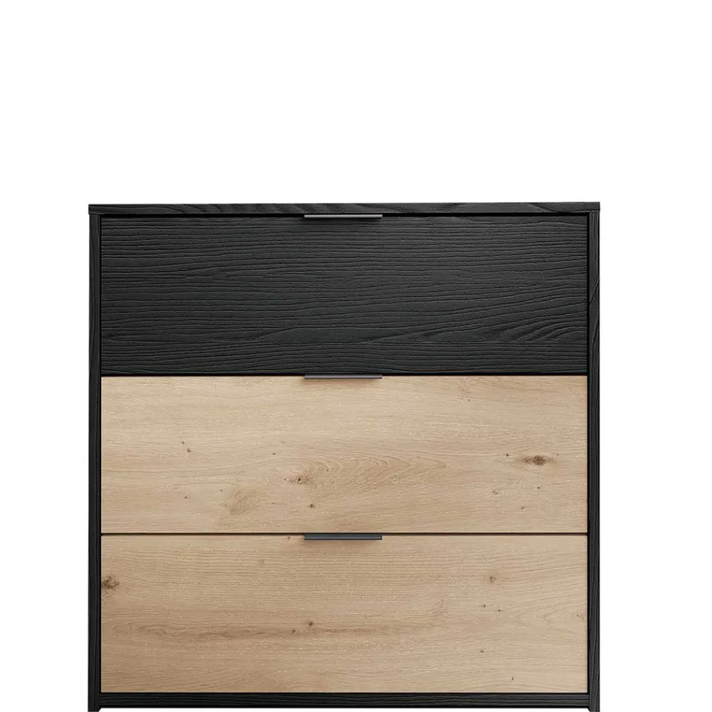 Wohnen Zweifarbige Kommode in Holzoptik - Ortasta