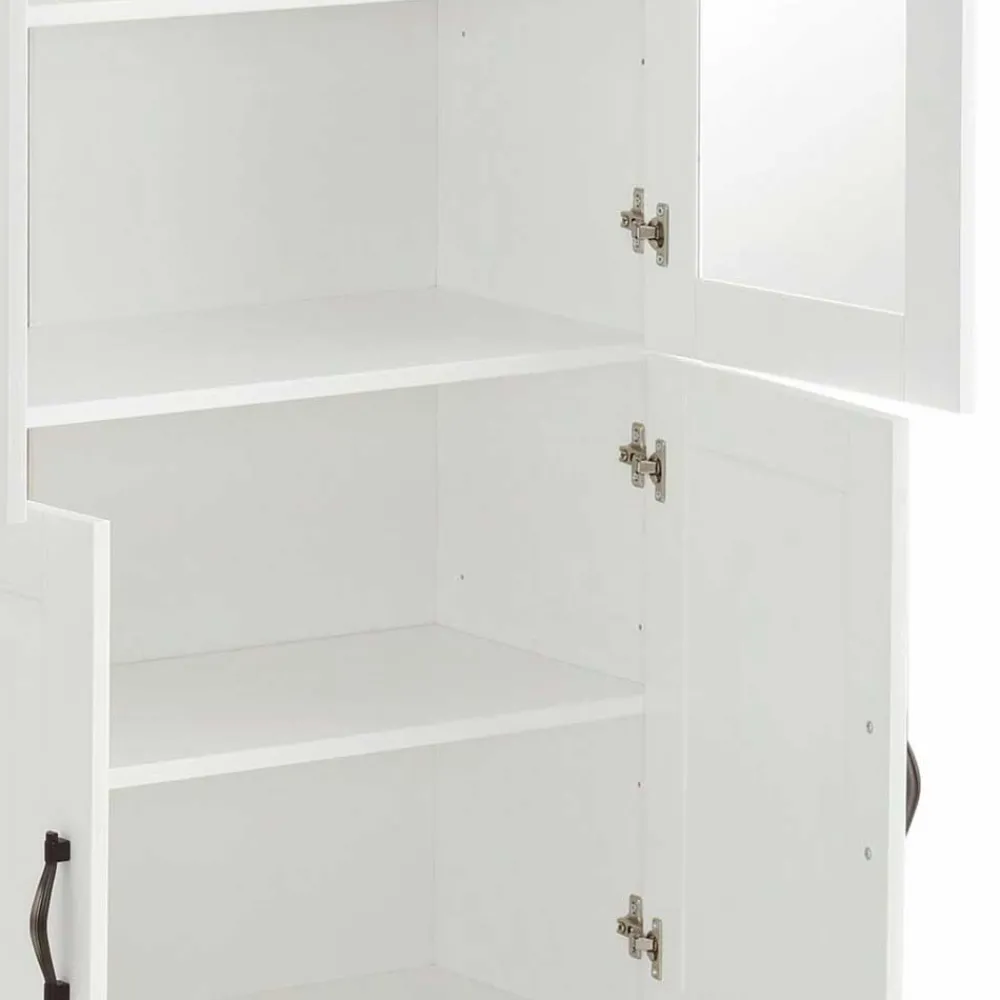 Wohnen Esszimmer-Vitrinen*Zweifarbige Landhaus Vitrine mit vier Türen - Ribeiro