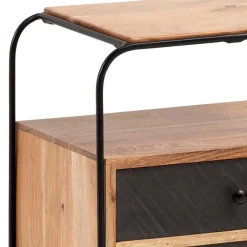 Wohnen Zweifarbige Nachtkommode im Industrial Chic - Avalun