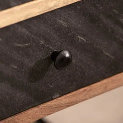 Wohnen Zweifarbige Nachtkommode im Industrial Chic - Avalun