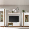 Wohnen Wohnwände|Wohnwand*Zweifarbige Wohnzimmer Möbel Kombi - Myrda (vierteilig)