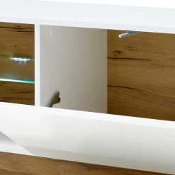 Wohnen Wohnwände|Wohnwand*Zweifarbige Wohnzimmer Möbel Kombi - Myrda (vierteilig)