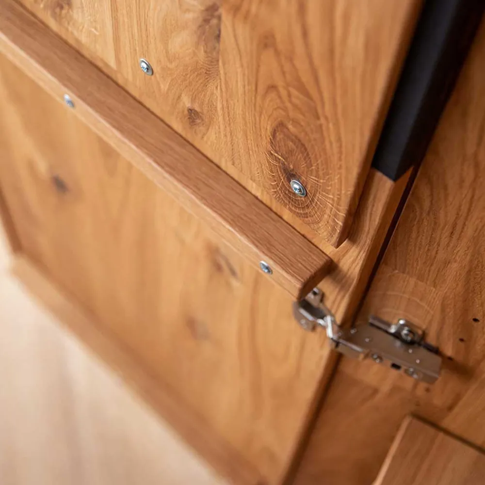 Wohnen Zweifarbiger Kleiderschrank aus Eiche massiv - Agusto