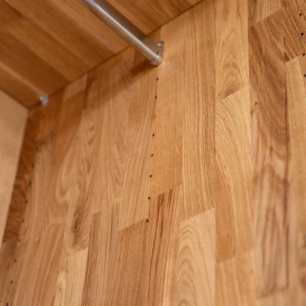 Wohnen Zweifarbiger Kleiderschrank aus Eiche massiv - Agusto