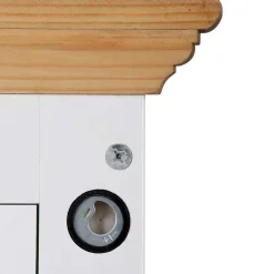 Wohnen Spiegel|Flurspiegel*Zweifarbiger Landhaus Spiegel mit Massivholzrahmen - Axdonira