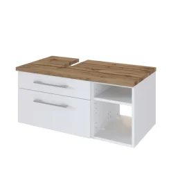 Wohnen Waschtisch|Waschbeckenunterschränke*Zweifarbiger Unterschrank für Waschbecken - Enwicos