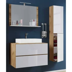 Wohnen Zweifarbiger Waschplatz & Schrank - Cabarete (dreiteilig)