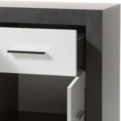 Wohnen Zweifarbiges Design-Sideboard 97cm hoch - Istensa