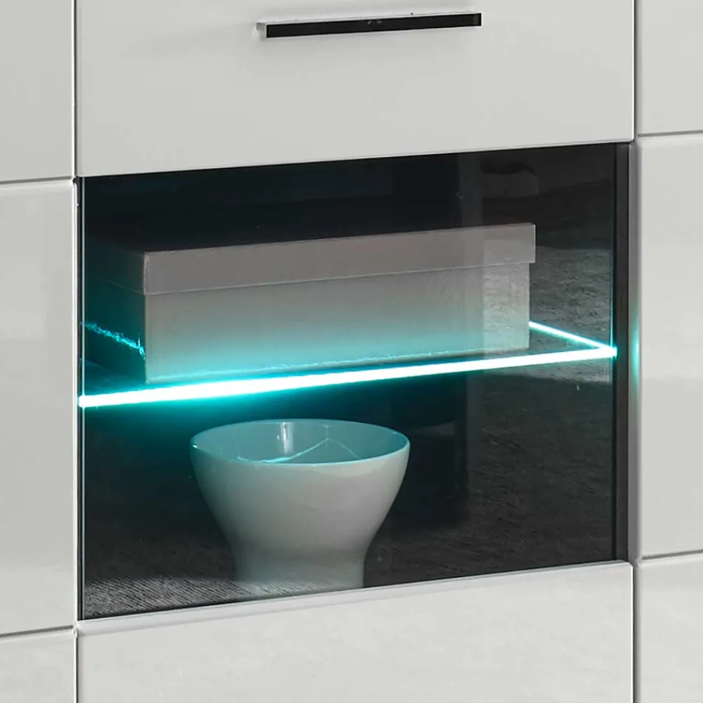 Wohnen Zweifarbiges Design-Sideboard 97cm hoch - Istensa