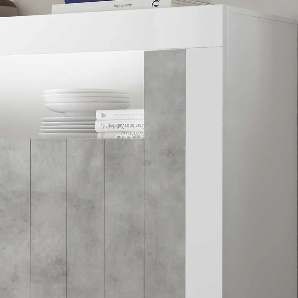 Wohnen Zweifarbiges Highboard 110x144x43 - Niris