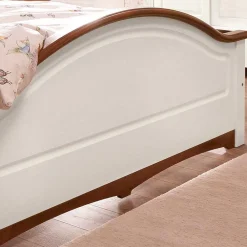 Wohnen Jugendbetten*Zweifarbiges Landhaus Bett aus Holz - Beapta