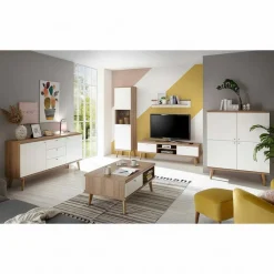 Wohnen Zweifarbiges Wohnzimmer Möbel Set - Cablos (sechsteilig)