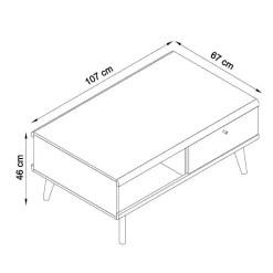 Wohnen Zweifarbiges Wohnzimmer Möbel Set - Cablos (sechsteilig)