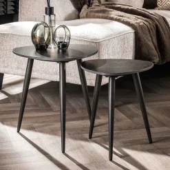 Wohnen Zweisatz Beistelltisch mit Keramikplatte - Yaliaz (zweiteilig)
