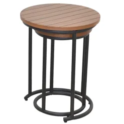 Wohnen Zweisatztisch in Walnuss Braun - Elefontra (zweiteilig)