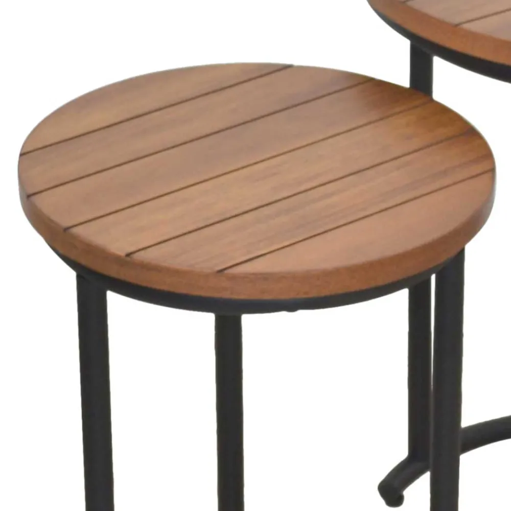 Wohnen Zweisatztisch in Walnuss Braun - Elefontra (zweiteilig)