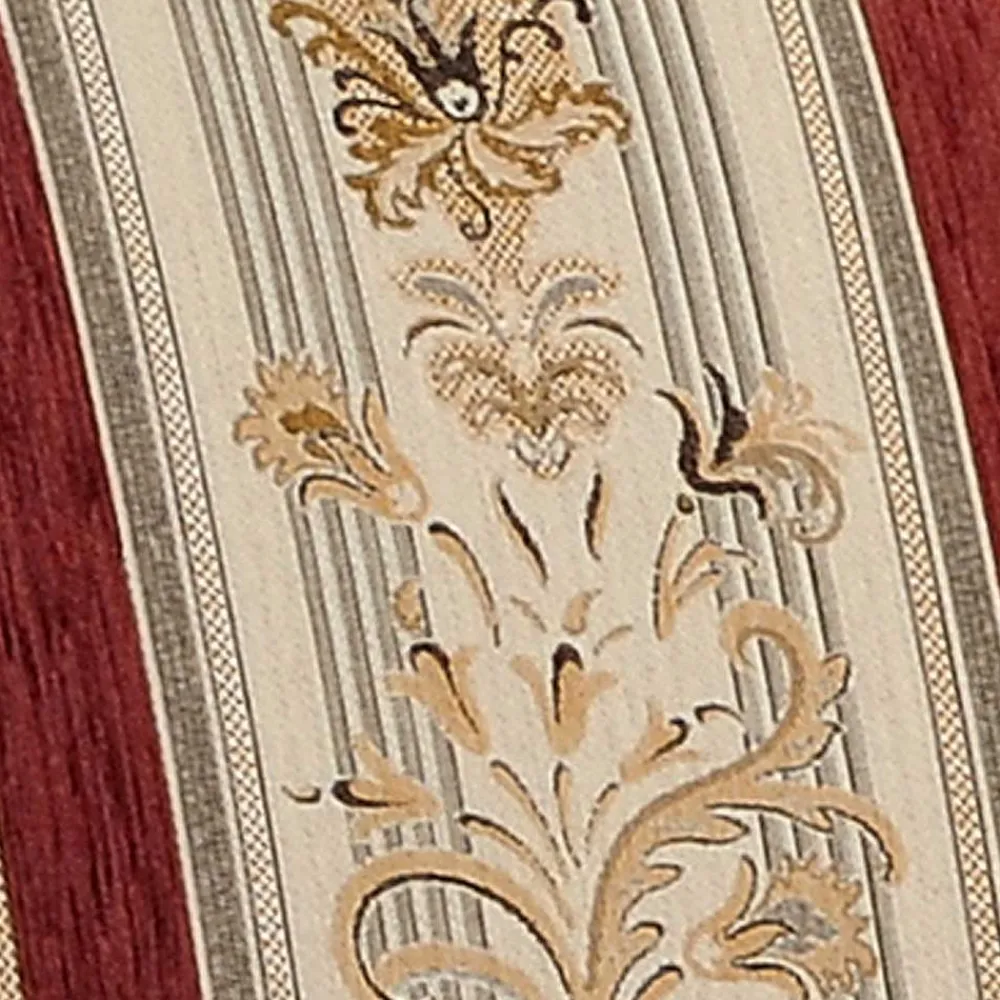 Wohnen Zweisitzer Couch in Rot Braun Beige gestreift - Comi