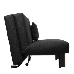 Wohnen Schlafsofas|Sofas*Zweisitzer Faltsofa in Schwarz - Lardias