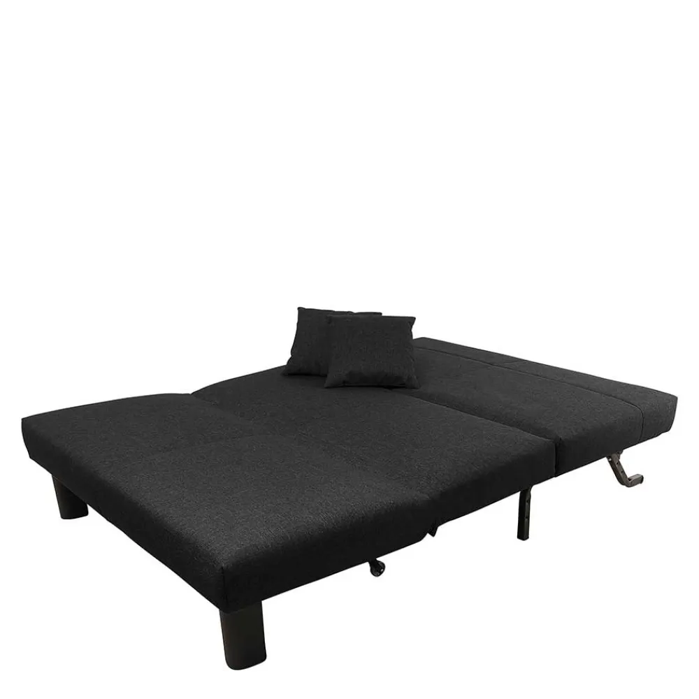 Wohnen Schlafsofas|Sofas*Zweisitzer Faltsofa in Schwarz - Lardias