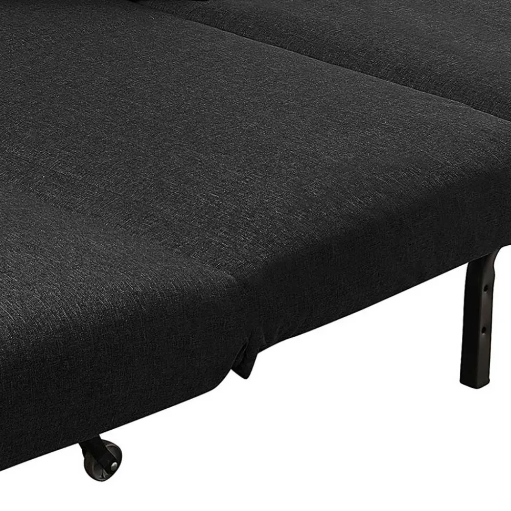 Wohnen Schlafsofas|Sofas*Zweisitzer Faltsofa in Schwarz - Lardias