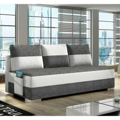 Wohnen Sofas|Sofa*Zweisitzer Funktionscouch in Grau und Weiß - Ventry